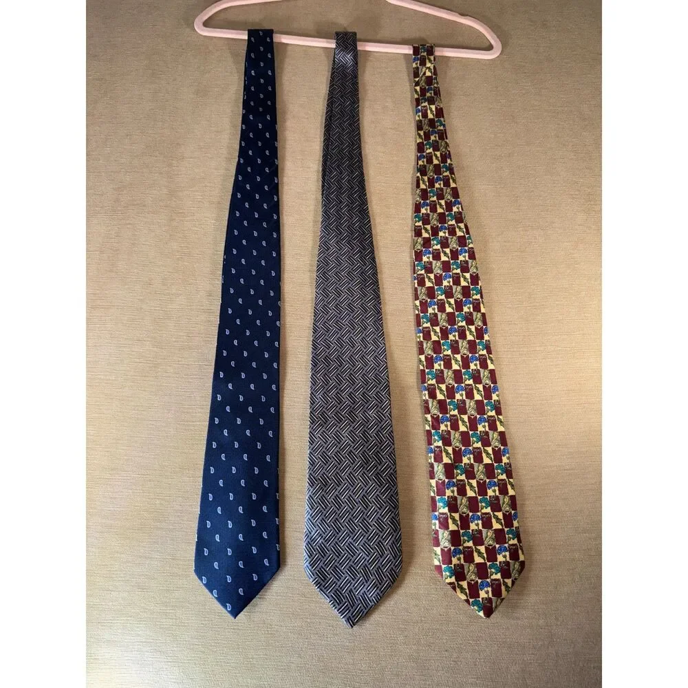 3Ties; Stafford, J.. Ferrar, Floral Tie made in Italy